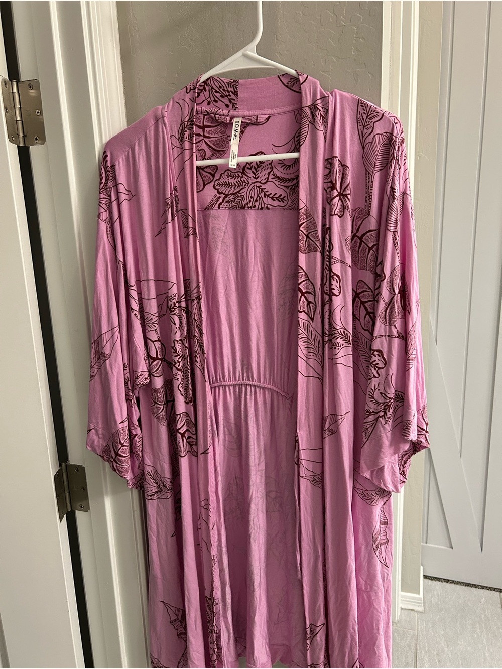 Soma Pink Floral Kimono Robe